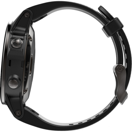 Спортивные часы Garmin Fenix 5s Sapphire черные с черным ремешком Артикул 010-01685-11