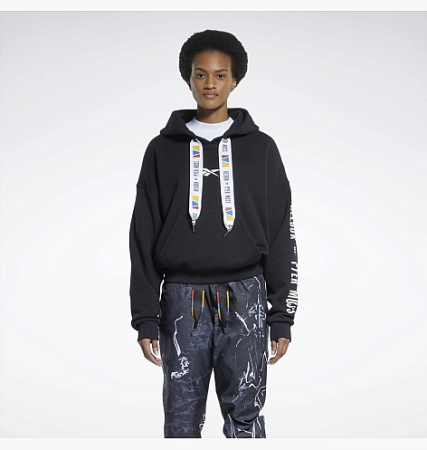 Джерси, толстовки, худи Толстовка Reebok RCPM HOODIED SWEATSHIRT black Артикул GF7197L, GF71972XL, GF7197M, GF7197XL, GF7197XS, GF7197S