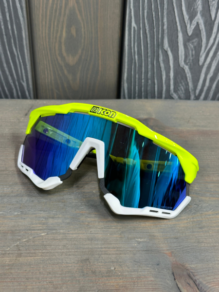 Очки спортивные Scicon AeroShade XL оправа Yellow Fluo линза SCNPP Multimirror Blue + Clear