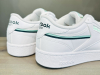 Кроссовки Кеды Reebok Club C 85 Vegan ftwr white/hint mint/midnight pine Артикул GX75627, GX756213, GX75627.5, GX756215, GX75629, GX756211, GX756210, GX75628, GX75628.5, GX75625.5, GX75626, GX756212, GX75626.5, GX756210.5