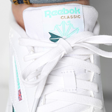 Кроссовки Кеды Reebok Club C 85 Vegan ftwr white/hint mint/midnight pine Артикул GX75627, GX756213, GX75627.5, GX756215, GX75629, GX756211, GX756210, GX75628, GX75628.5, GX75625.5, GX75626, GX756212, GX75626.5, GX756210.5