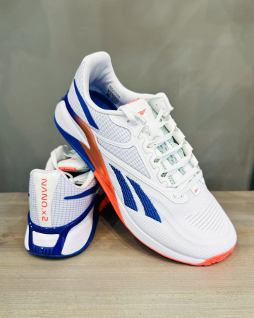 Кроссовки Кроссовки Reebok Nano X2 ftwr white/vector blue/orange flare Артикул GX99139, GX99139.5, GX991311.5, GX991310.5