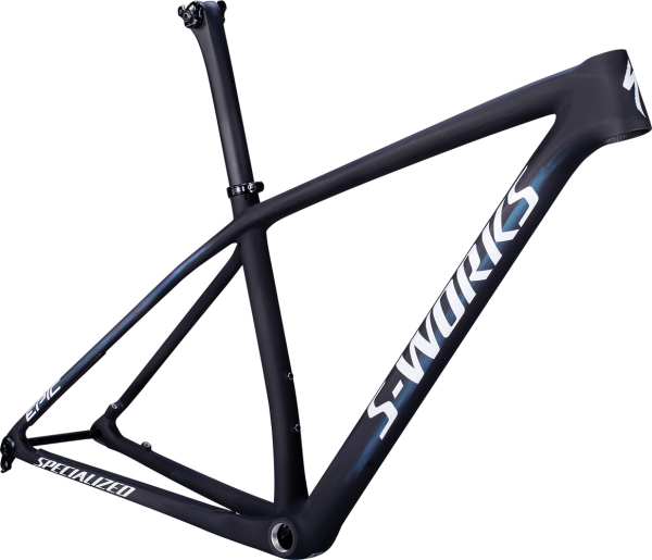 рама specialized s-works epic ht 2022 satin carbon/color run blue murano pearl/gloss chr foil logos