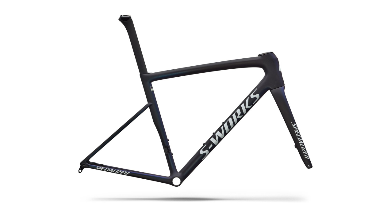Рамы шоссе, гревел рама Specialized S-Works Tarmac SL8 2026 Satin Carbon / Cyan To Blue Viavi Pearl Front Edge Артикул 74926-0756, 74926-0754, 74926-0752, 74926-0744, 74926-0761, 74926-0749, 74926-0758