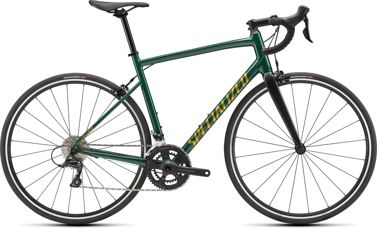 Шоссейные велосипеды Specialized Allez Sport 2022 Gloss Pine Green/Metallic Gold/Carbon Артикул 94622-6258, 94622-6261, 94622-6256, 94622-6249, 94622-6254, 94622-6252