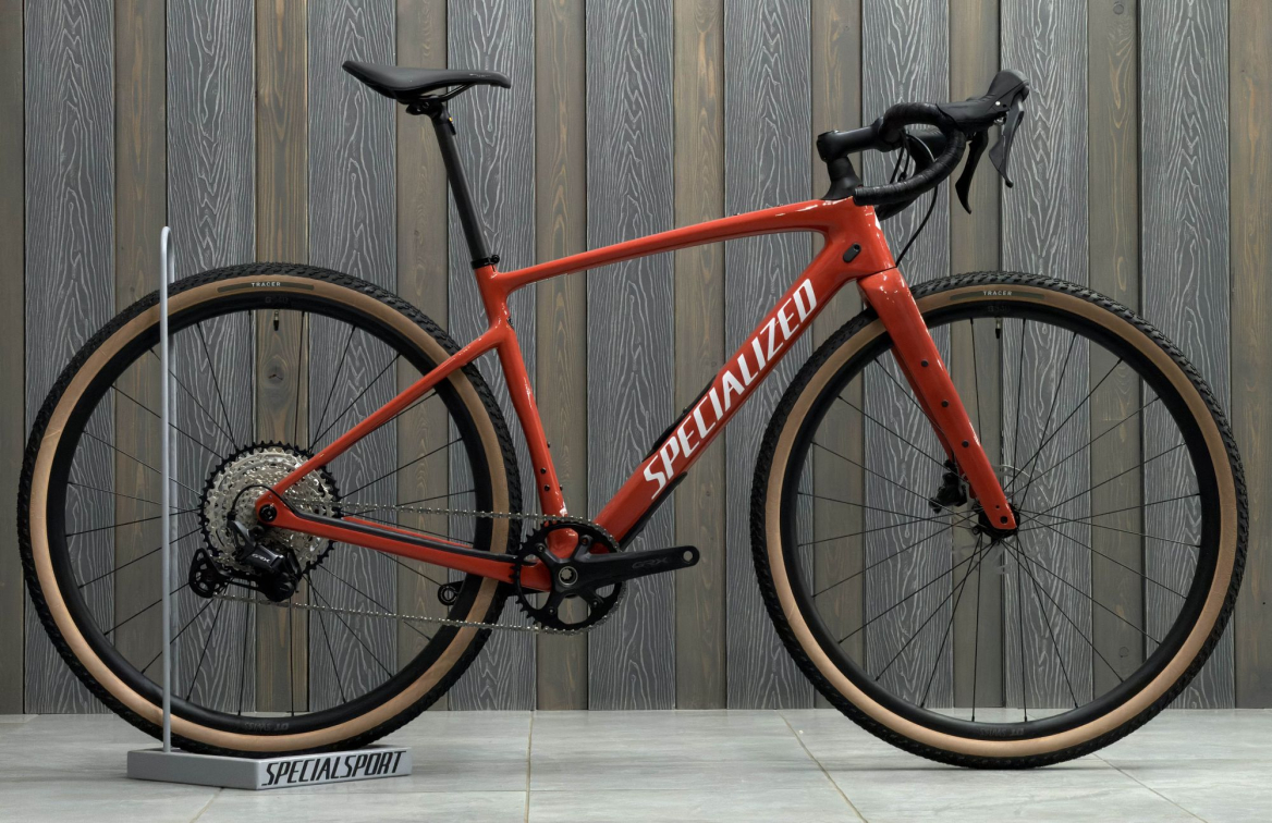 Гравийные велосипеды, комфорт плюс Specialized Diverge 4 Sport Carbon 2026 Shimano GRX 600 Deep Orange/ Dune White Артикул 95426-6449, 95426-6456, 95426-6461, 95426-6454, 95426-6452, 95426-6458
