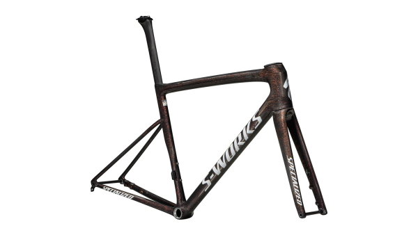 рама specialized s-works tarmac sl8 frameset 2025 gloss carbon / red to gold blurred speckle / metal