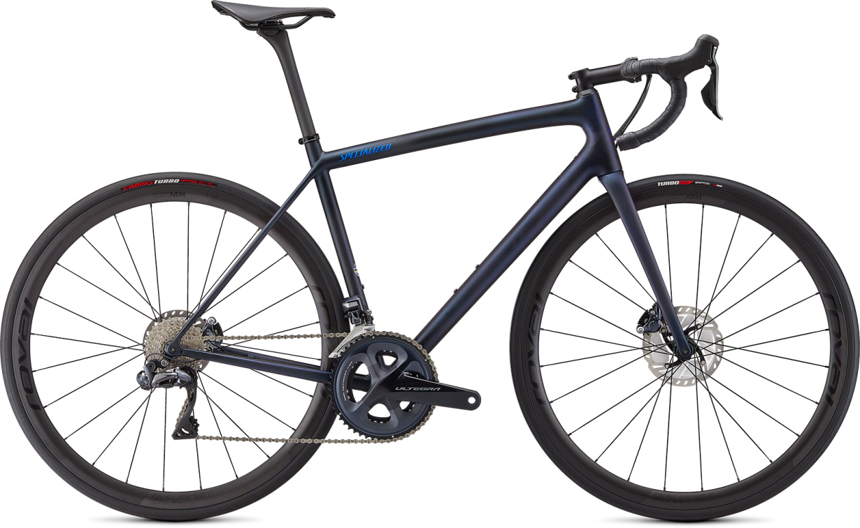 Шоссейные велосипеды Specialized Aethos Pro - Ultegra Di2 2021 Satin Blue Murano/Carbon/Cobalt Артикул 97221-1256, 97221-1258, 97221-1261