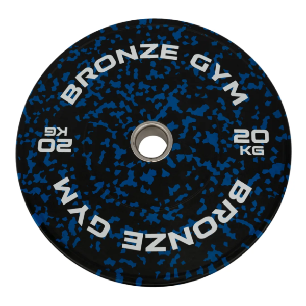 Диск бамперный BRONZE GYM камуфляж синий 20кг