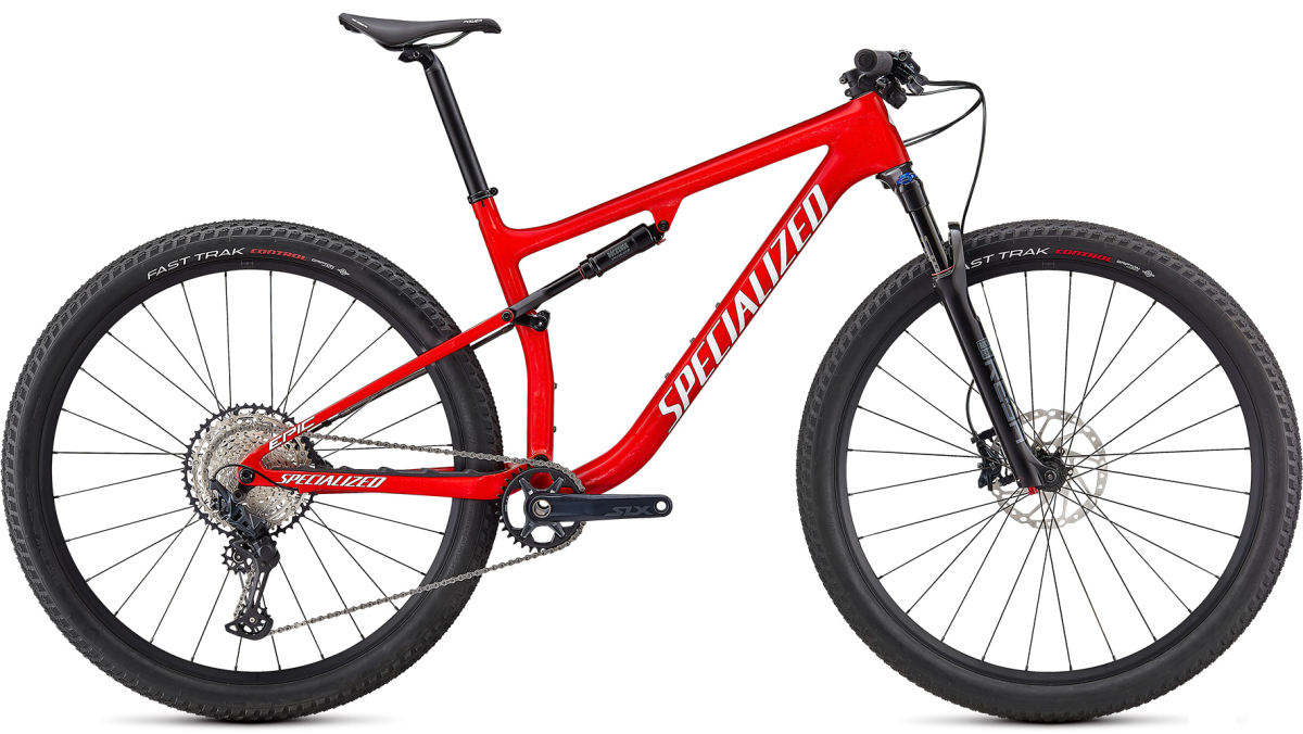 Купить Specialized Epic Comp 2021 Gloss Flo Red Red Ghost Pearl/Metallic White Silver Артикул 