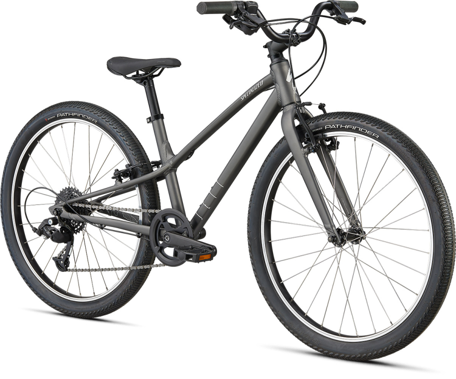 Подростковые,  для мальчиков, старше 8-ми лет Specialized Jett 24 satin smoke / flake silver 2022 Артикул 92722-8424