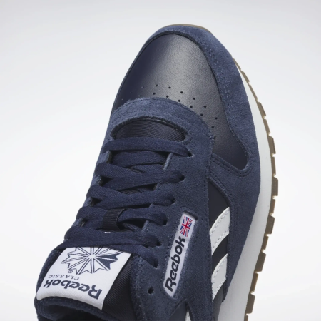 Кроссовки Кроссовки Reebok Classic Leather vector navy/vector navy/ftwr white Артикул GV96426, GV964211.5, GV96427, GV964211, GV96428, GV96426.5, GV964210