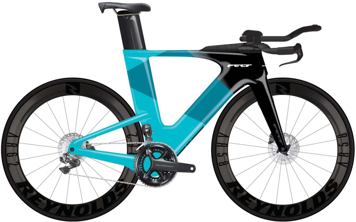 Триатлон, шоссейные велосипеды Felt IAx Advanced Ultegra Di2 2023 Turquoise Артикул 
