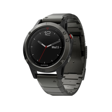 Спортивные часы Garmin Fenix 5 Sapphire серые с металлическим браслетом Артикул 010-01688-21