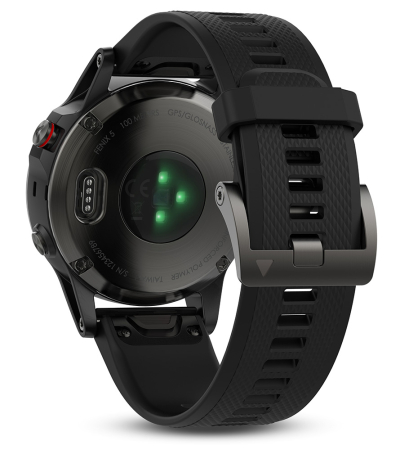 Спортивные часы Garmin Fenix 5 серые с черным ремешком Артикул 010-01688-00