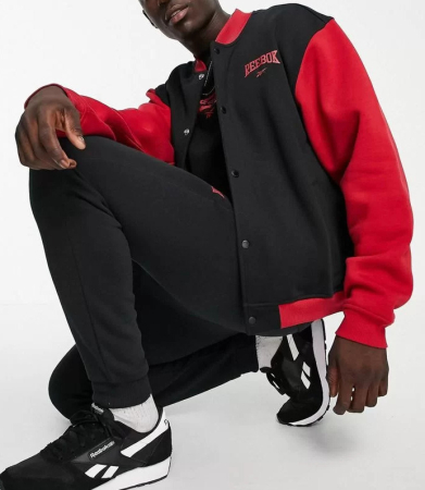 Куртки Куртка Reebok CL BBALL VARSITY Jacket black Артикул HC5709XL, HC5709L