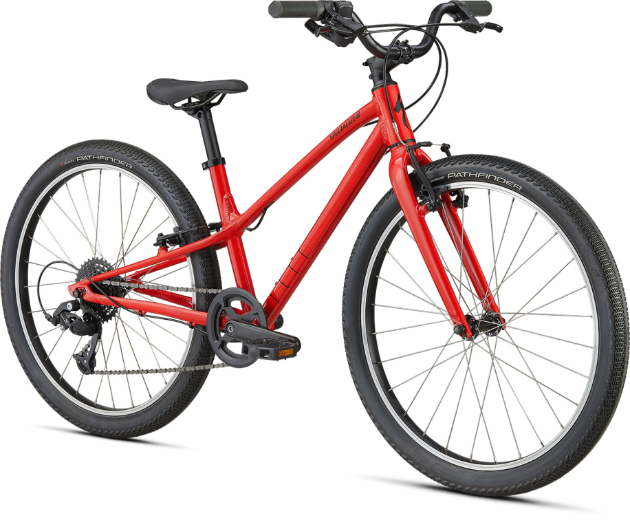 Подростковые,  для мальчиков, старше 8-ми лет Specialized Jett 24 gloss flo red / black 2022 Артикул 92722-8124