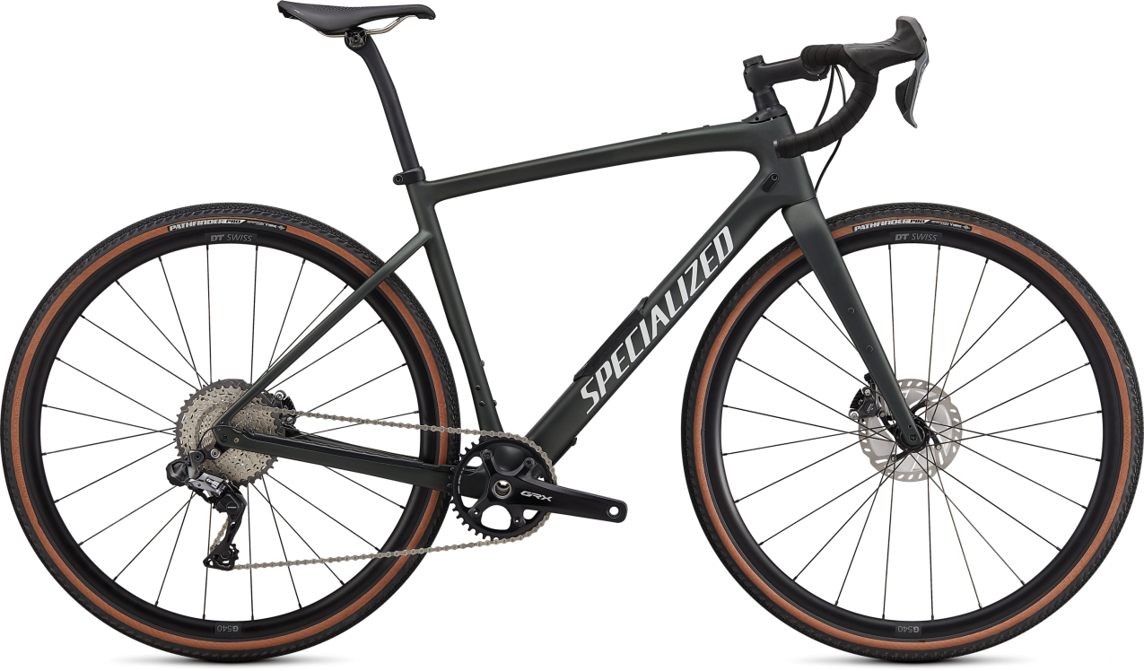 Гравийные велосипеды, комфорт плюс Specialized Diverge Expert Carbon 2021 Satin Oak Green Metallic/Gloss White/Chrome/Clean Артикул 96220-3264, 96220-3261, 96220-3254, 96220-3252, 96220-3256, 96220-3258, 96220-3249