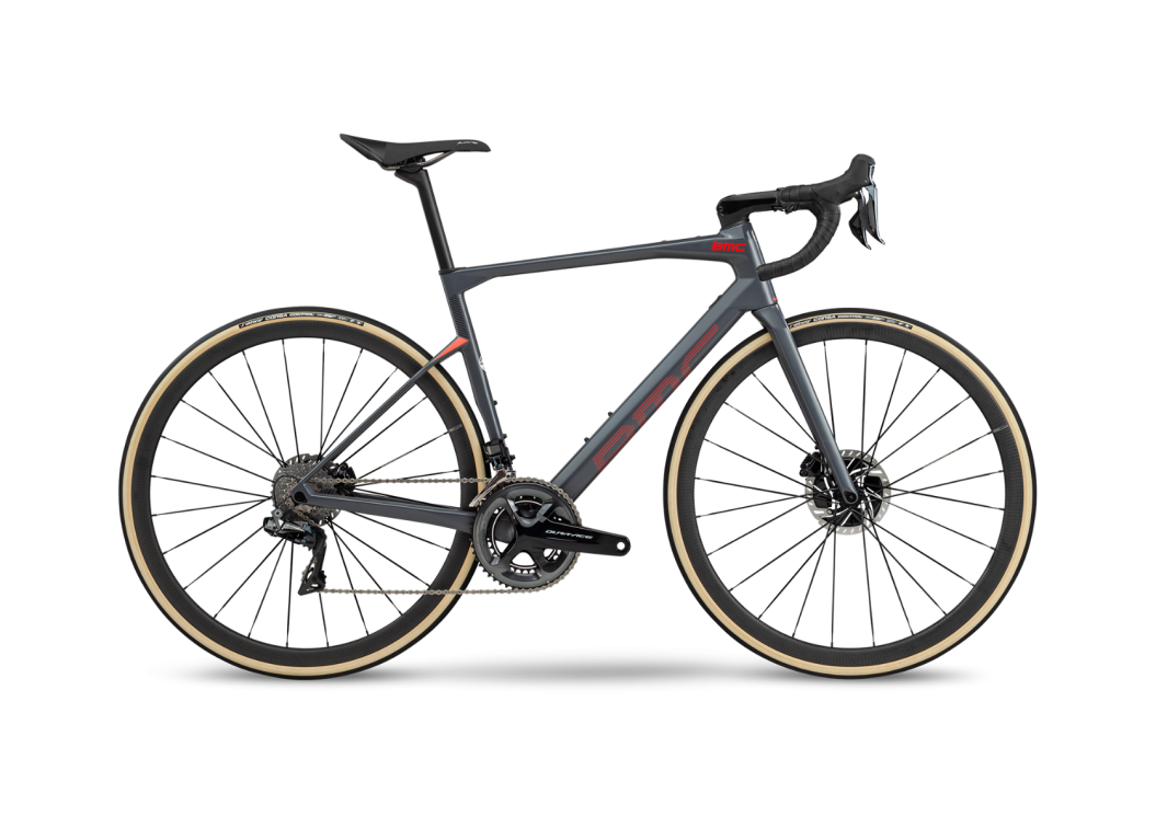 Шоссейные велосипеды BMC Roadmachine 01 TWO Grey/red/grey Dura Ace Di2 2020 Артикул 