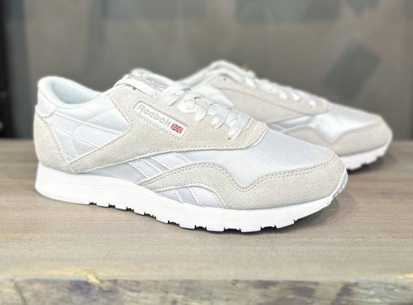 Кроссовки Кроссовки Reebok Classic Nylon white/white/light grey Артикул FV15937.5, FV159311, FV15939, FV15938.5, FV159310, FV159310.5, FV159311.5, FV15939.5, FV159312, FV15938, FV15937