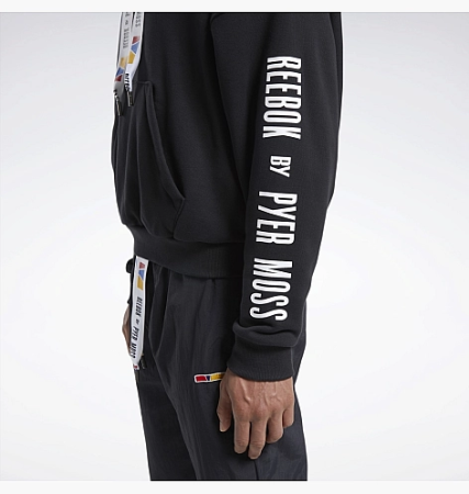 Джерси, толстовки, худи Толстовка Reebok RCPM HOODIED SWEATSHIRT black Артикул GF7197L, GF71972XL, GF7197M, GF7197XL, GF7197XS, GF7197S