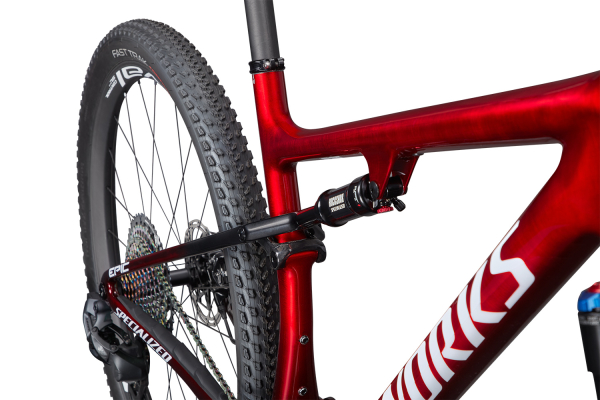 S-WORKS горные велосипеды Specialized S-Works Epic 2021 Gloss Red Tint Fade Over Brushed Silver/Tarmac Black/White W/ Gold Pea Артикул 97620-0102, 97620-0103, 97620-0104, 97620-0105