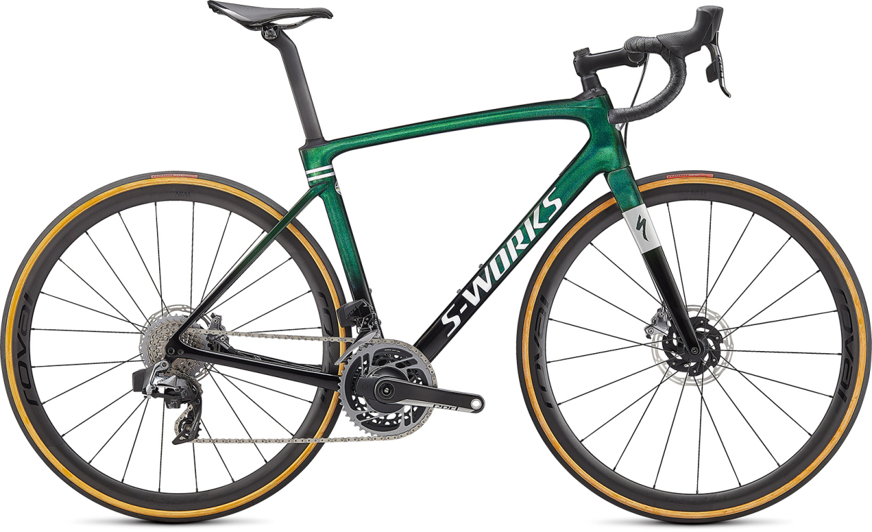 S-WORKS велосипеды шоссе Specialized S-Works Roubaix – SRAM Red eTAP 2021 Gloss Green Tint/Spectraflair/Satin Flake Silver Артикул 94421-0149