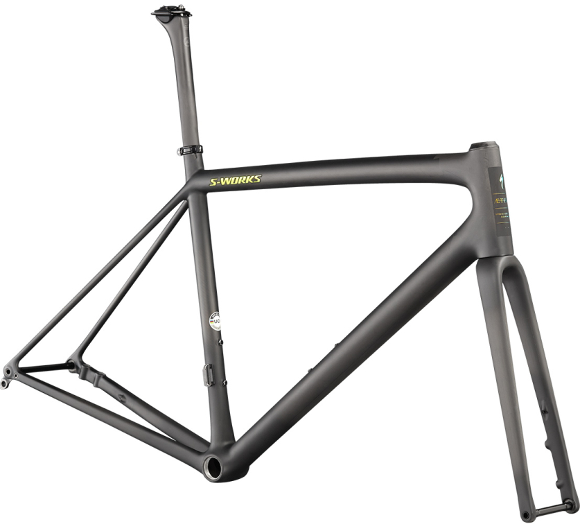 Рамы шоссе, гревел рама Specialized S-Works Aethos 2022 Satin Flake Silver/Red Gold Chameleon Tint/Brushed Chrome Артикул 77221-0658, 77221-0654, 77221-0649, 77221-0652, 77221-0656, 77221-0661