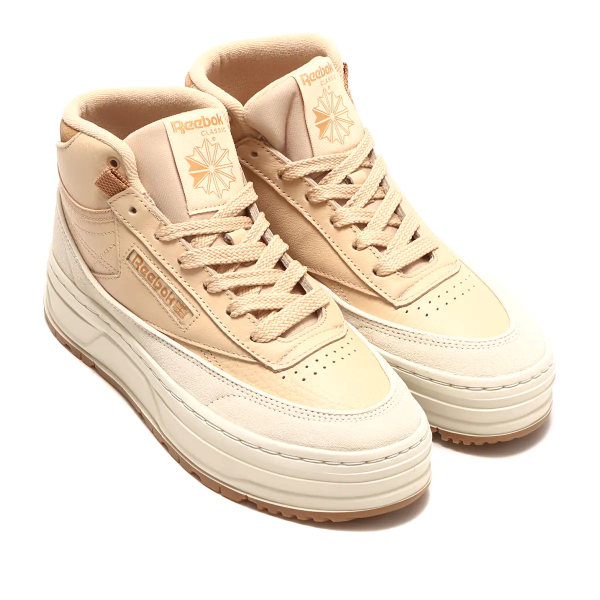 Кроссовки женские Reebok Club C Geo Mid weathered beige f22-r/true beige/alabaster