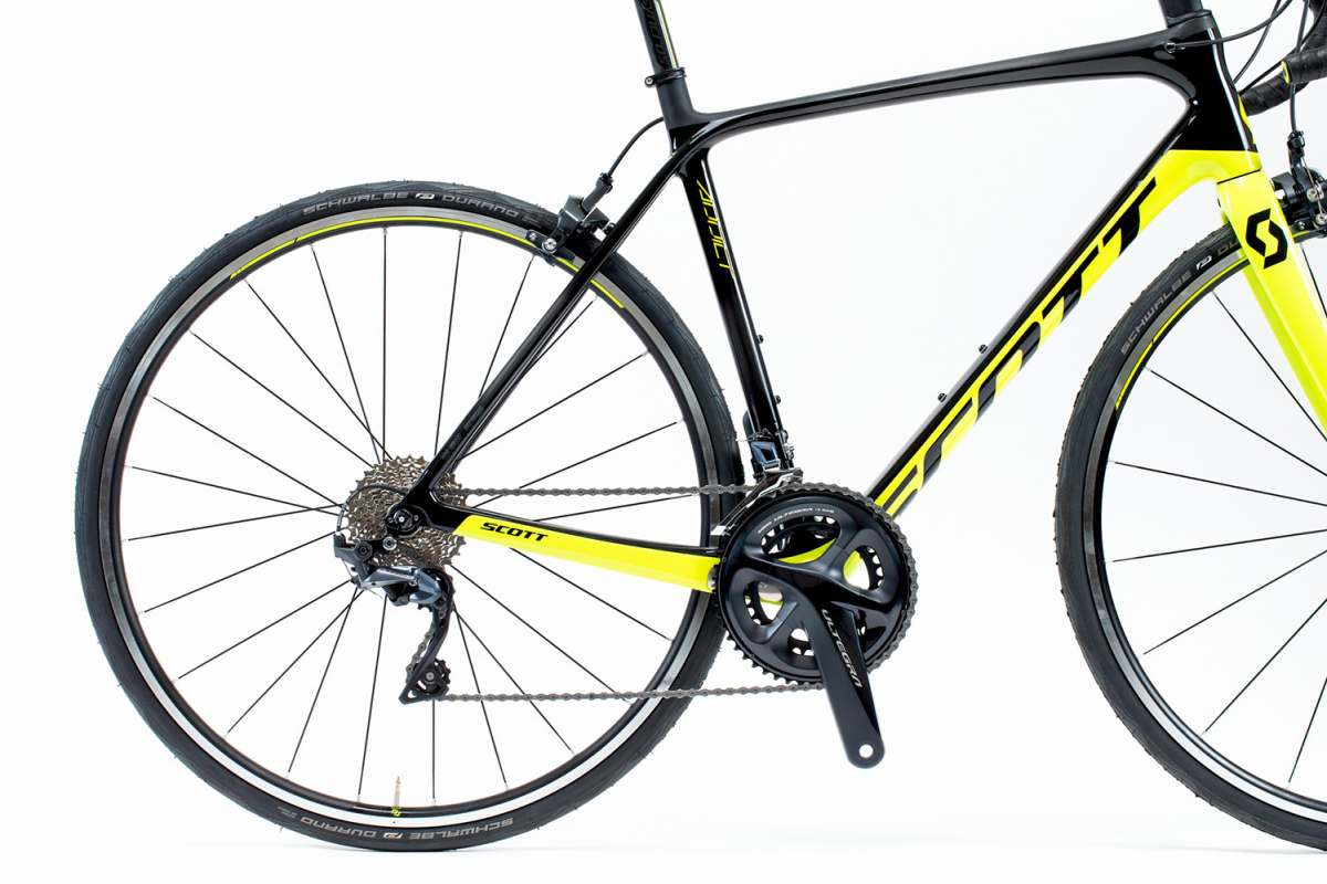 Шоссейные велосипеды Scott Addict 10 2019 черный-зеленый Артикул 7613368412212, 7613368412250