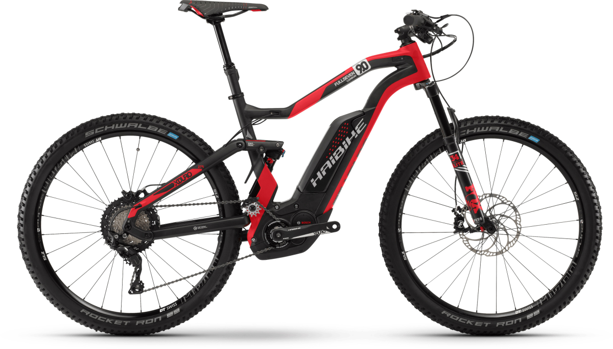 Электровелосипеды с двигателем Bosch, Yamaha, Shimano HAIBIKE XDURO FullSeven Carbon 9.0 500Wh 11-S 2018 / красный-черный Артикул 4540318850, 4540318845