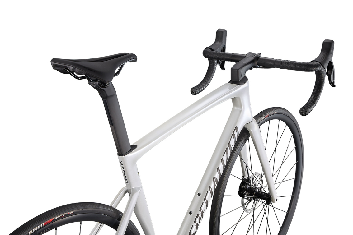 Шоссейные велосипеды Specialized Tarmac SL7 Comp Rival Etap Axs 2022 Gloss Metallic White Silver / Smoke Артикул 90622-5161, 90622-5154, 90622-5156, 90622-5158, 90622-5152, 90622-5149, 90622-5144