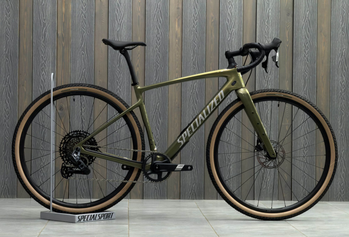 Гравийные велосипеды, комфорт плюс Specialized Diverge 4 Comp Carbon 2026 SRAM Apex AXS Laurel Green Metallic/ Dolomite Metallic Артикул 95426-5349, 95426-5354, 95426-5352, 95426-5361, 95426-5356, 95426-5358