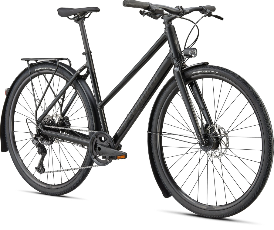 Городские велосипеды Specialized Sirrus X 3.0 Step-Through EQ 2021 Gloss Nearly Black / Black Reflective Артикул 92421-7402, 92421-7401, 92421-7404, 92421-7403, 92421-7405