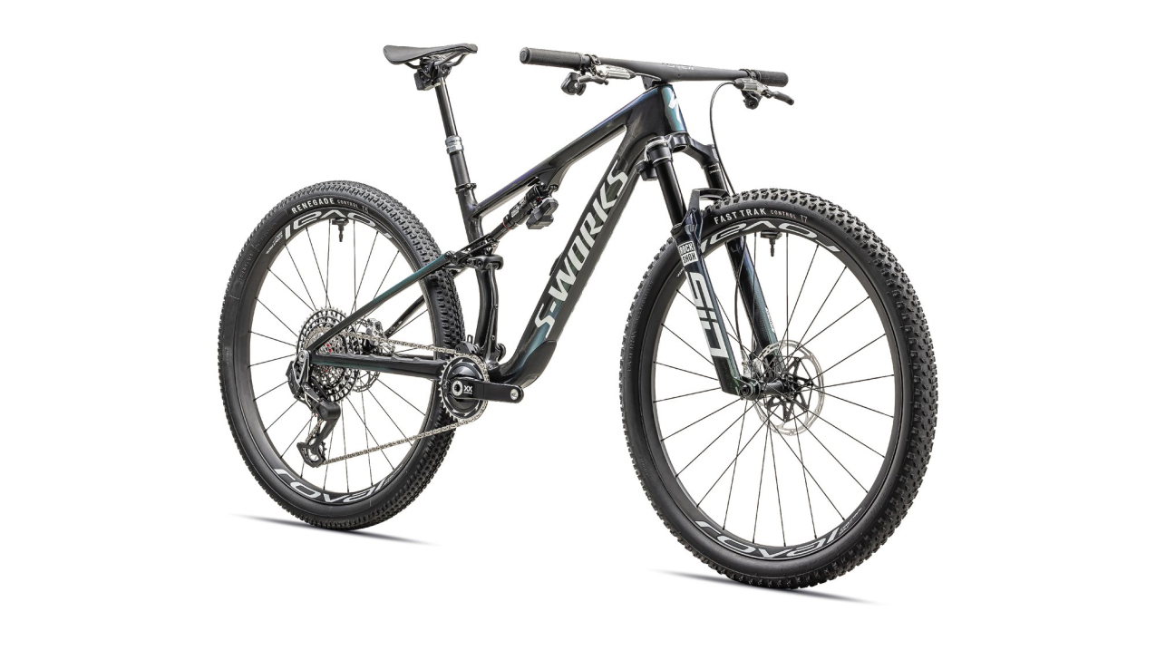 S-WORKS горные велосипеды Specialized S-Works Epic 8 2024 Gloss Carbon/Astral Blue/Electric Green/Cyan Edge Fade/Metallic Артикул 90324-0102, 90324-0103, 90324-0104, 90324-0105