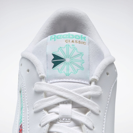 Кроссовки Кеды Reebok Club C 85 Vegan ftwr white/hint mint/midnight pine Артикул GX75627, GX756213, GX75627.5, GX756215, GX75629, GX756211, GX756210, GX75628, GX75628.5, GX75625.5, GX75626, GX756212, GX75626.5, GX756210.5