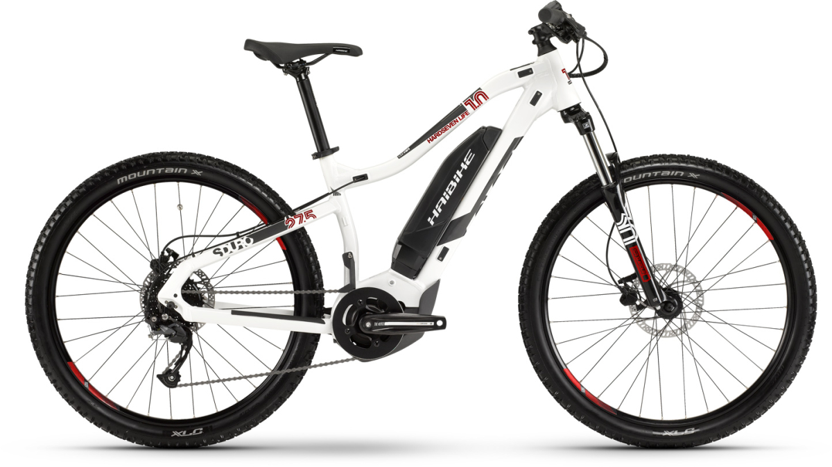 Электровелосипеды с двигателем Bosch, Yamaha, Shimano HAIBIKE SDURO HardSeven Life 1.0 400Wh 9s. Altus 2019 /  белый-серый Артикул 4540300938