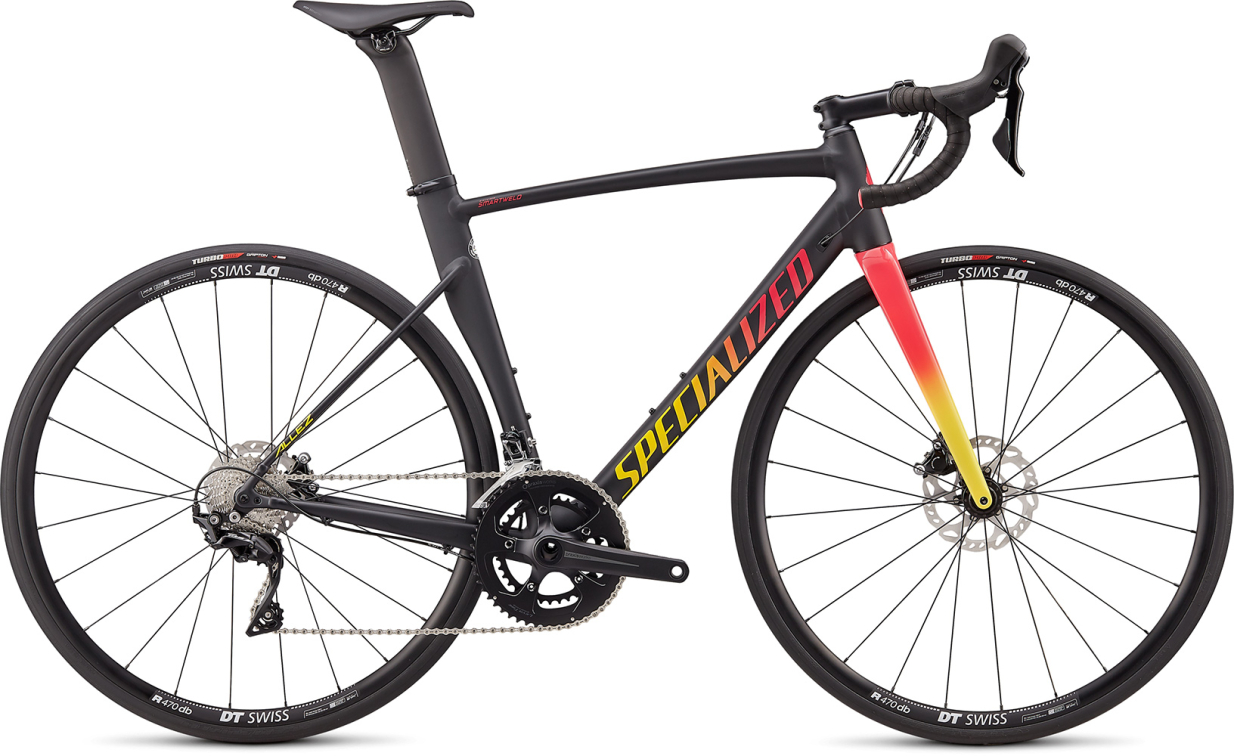 Шоссейные велосипеды Specialized Allez Sprint Comp Disc 2020 серый-красный-желтый Артикул 90020-5149, 90020-5154, 90020-5156, 90020-5158, 90020-5152, 90020-5161