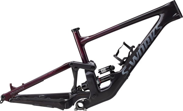 рама specialized s-works enduro frameset 2025 gloss rebel pink tint carbon / fog tint