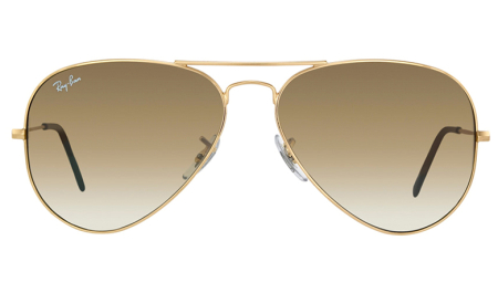 Очки Очки городские Ray-Ban Aviator оправа Polished Gold Metal линза Light Brown Gradient Артикул 