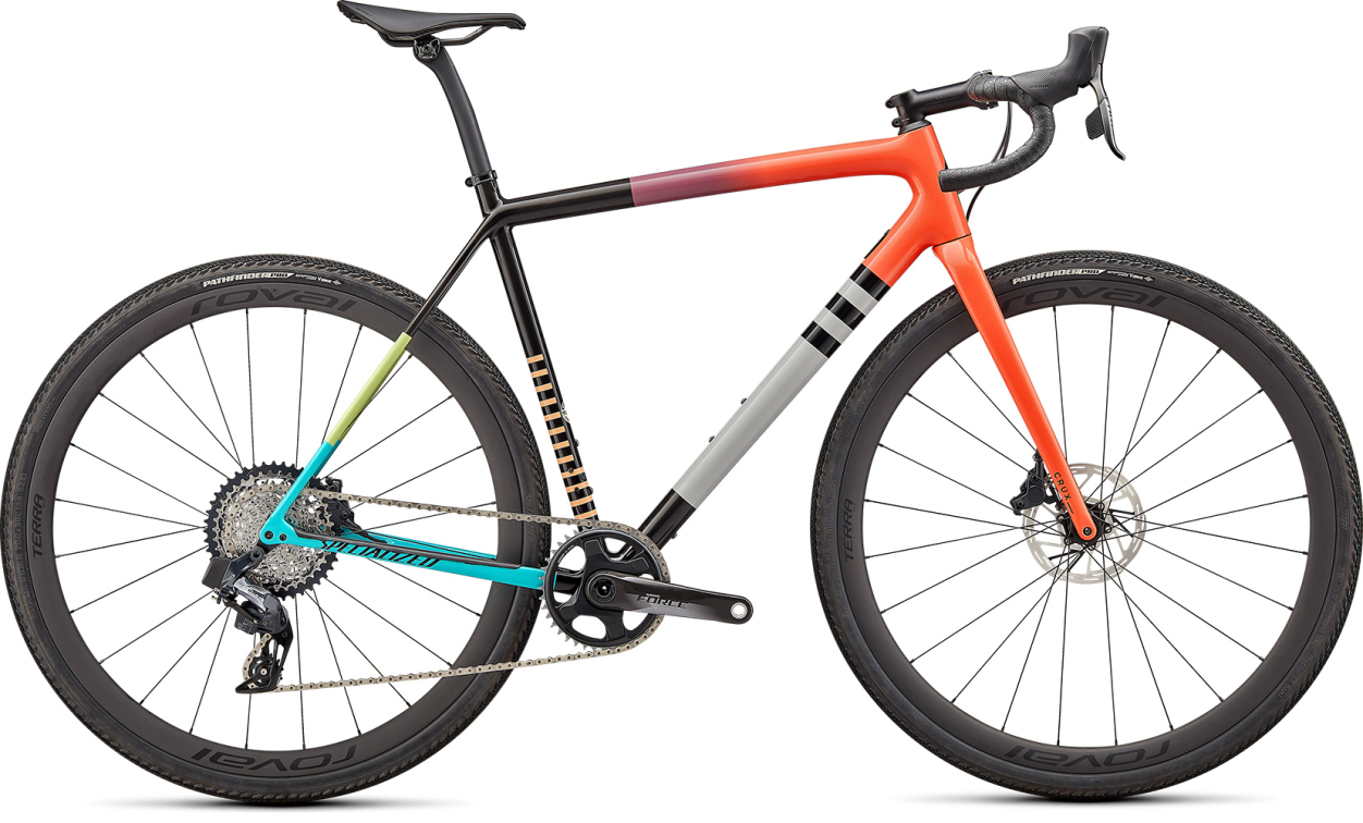 Циклокроссовые, внедорожные велосипеды Specialized Crux Pro 2022 Satin Dusty Blue/Ice Papaya Артикул 91422-1052, 91422-1049, 91422-1054, 91422-1061, 91422-1056, 91422-1058