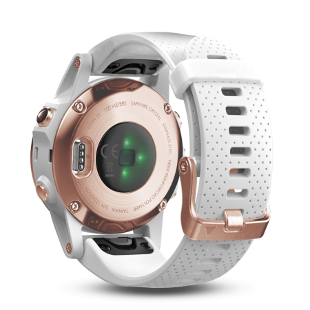 Спортивные часы Garmin Fenix 5s Sapphire розовое золото с белым браслетом Артикул 010-01685-17