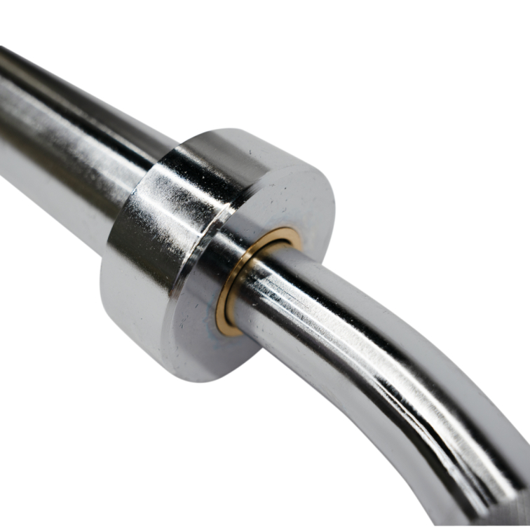 Грифы для штанг и гантелей Гриф олимпийский BRONZE GYM изогнутый 20 кг MBH: 363 кг с замками Артикул 