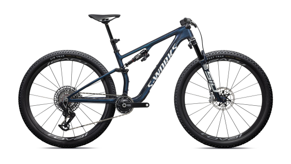 Specialized S-Works Epic 8 2026 Gloss Cyan Blue Pearl / Metallic White Silver
