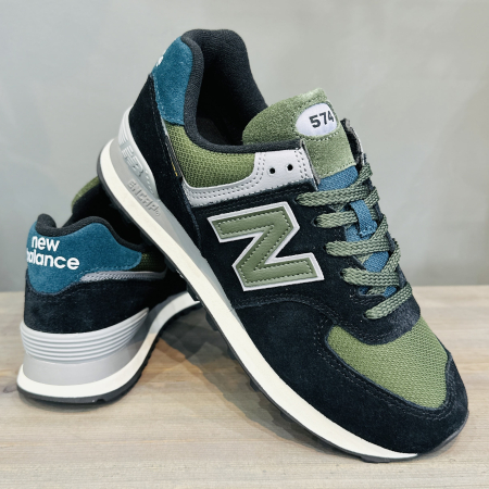 Кроссовки Кроссовки New Balance 574 Black Green Артикул U574KBG9, U574KBG12, U574KBG11, U574KBG7, U574KBG10, U574KBG8.5, U574KBG8, U574KBG9.5