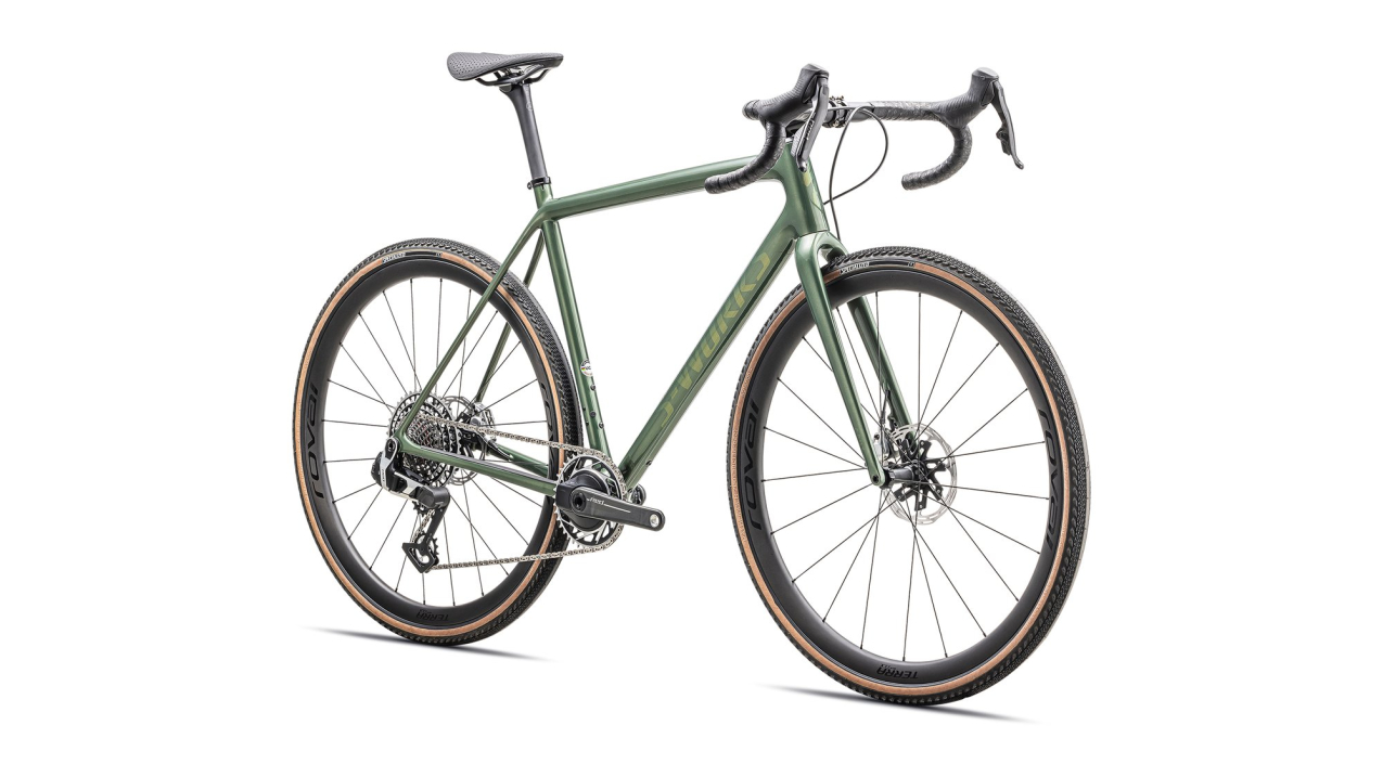 Циклокроссовые, внедорожные велосипеды Specialized S-Works Crux Sram Red XPLR 2025 Gloss Cypress Metallic / Viavi Gold To Silver Pearl Артикул 91425-0061, 91425-0058, 91425-0056, 91425-0054, 91425-0049, 91425-0052