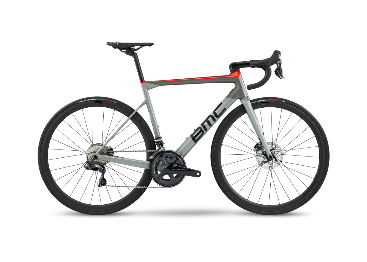 Шоссейные велосипеды BMC Teammachine SLR01 Disc FOUR Grey/black/red Ultegra Di2 2020 Артикул 