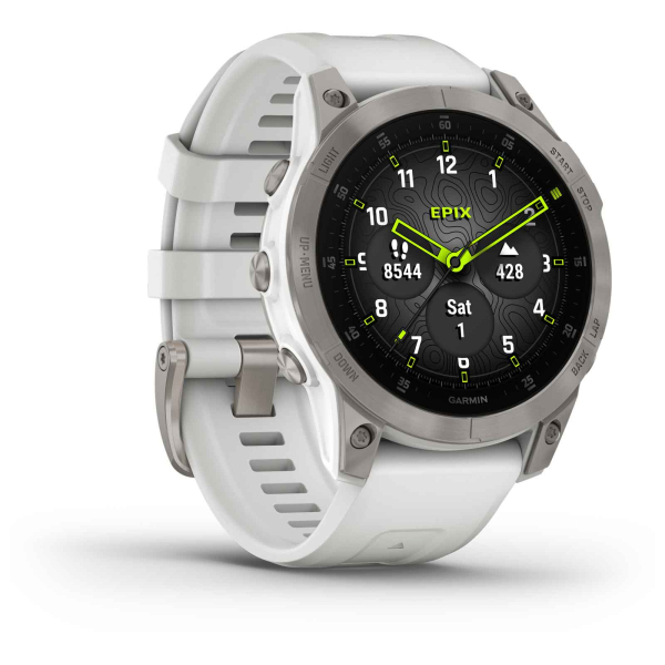 Спортивные часы Garmin Epix gen.2 Sapphire, amoled-дисплей, белые