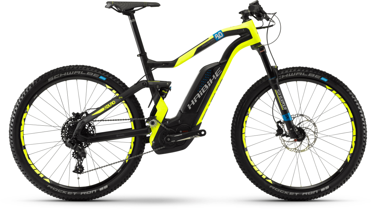 Электровелосипеды с двигателем Bosch, Yamaha, Shimano HAIBIKE XDURO FullSeven Carbon 8.0 500Wh 11-S 2018 / черный-желтый Артикул 4540316850