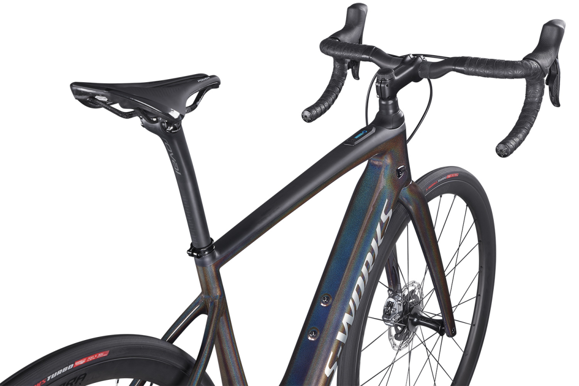 TURBO CREO - теперь 200 км реально! Specialized S-Works Turbo Creo SL Carbon 2022 BLKTNT/SPCTFLR/BLK Артикул 98121-0204, 98121-0203